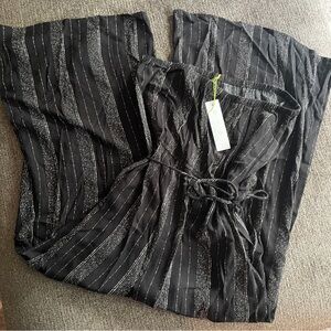 Good Luck Gem Black Strapless Romper